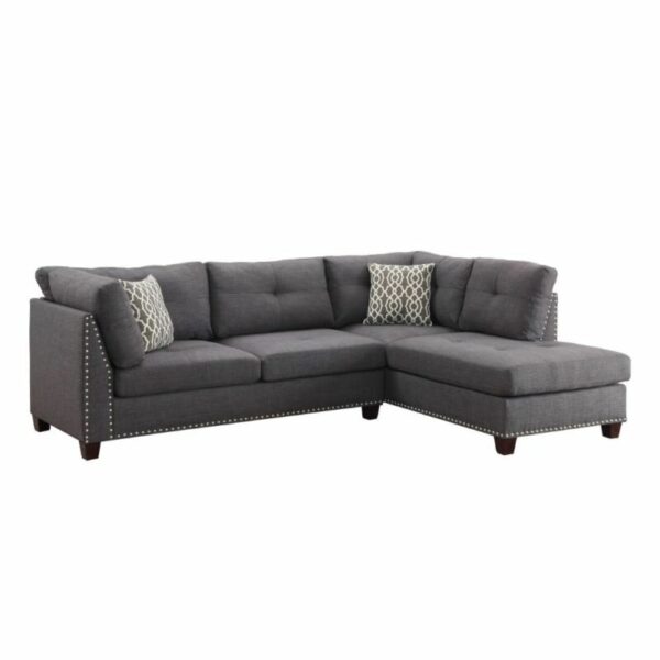Light Charcoal Laurissa Sectional Sofa by ACME 13