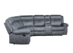 Gray Velvet Dollum Motion Sectional Sofa LV00398 by ACME Luxury Living Room Furniture Mobilia Cleopatra 22 Gray Velvet Dollum Motion Sectional Sofa LV00398 by ACME 22