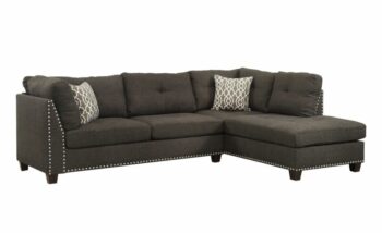 Laurissa Light Charcoal Left Facing Sectional Sofa by ACME