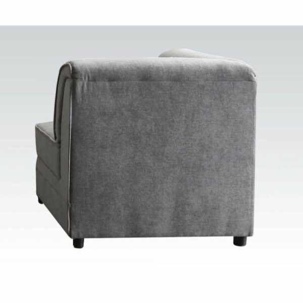 Gray Velvet Bois Modular – Wedge W/Pillow by ACME 5