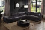 Slate Leather Birdie Modular – Chaise 56588 by ACME Luxury Living Room Furniture Mobilia Cleopatra 17 Slate Leather Birdie Modular – Chaise 56588 by ACME 17
