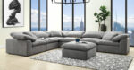 Naveen Modular – Gray Linen Ottoman LV55142 By ACME 14