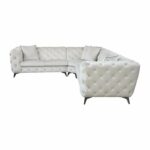 Atronia Sectional Sofa With 4 Pillows in Beige Fabric LV01160 by ACME Luxury Living Room Furniture Mobilia Cleopatra 15 Atronia Sectional Sofa With 4 Pillows in Beige Fabric LV01160 by ACME 15
