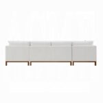 Ivory Chenille Valiant Sectional Sofa W/4 Pillows LV01881 By ACME 11