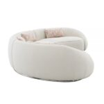 Beige Boucle Sahara Sectional Sofa W/3 Pillows LV03010 By ACME 18