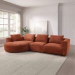 Brown Chenille Aceso Sectional Sofa W/4 Pillows LV03240 By ACME 11