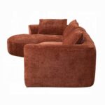 Brown Chenille Aceso Sectional Sofa W/4 Pillows LV03240 By ACME 13
