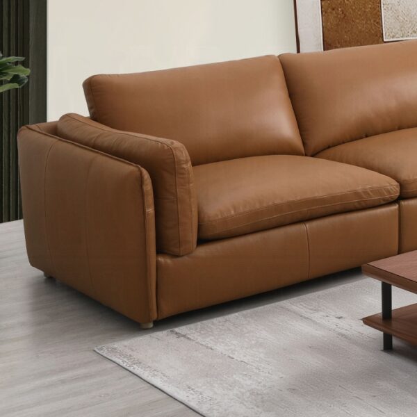 Brighton Modular Left Facing Arm Chair in Brown Leather LV03370 By ACME 11