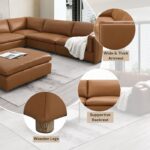 Brighton Modular Armless Chair in Brown Leather LV03371 by ACME Luxury Living Room Furniture Mobilia Cleopatra 25 Brighton Modular Armless Chair in Brown Leather LV03371 by ACME 25