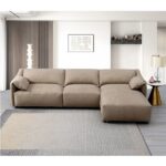 Light Brown Suede Veata Sectional Sofa LV03090 By ACME 21
