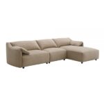 Light Brown Suede Veata Sectional Sofa LV03090 By ACME 22