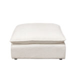 White Faux Shearling Ivy Ottoman By Diamond Sofa 10