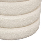 Ivory Boucle Helix Ottoman By Diamond Sofa 13