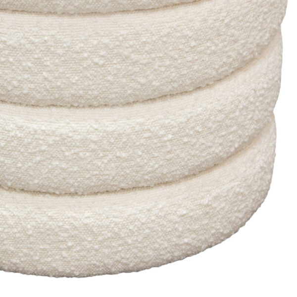 Ivory Boucle Helix Ottoman By Diamond Sofa 9