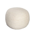 White Dyed Natural Wool Pouf By Diamond Sofa 12