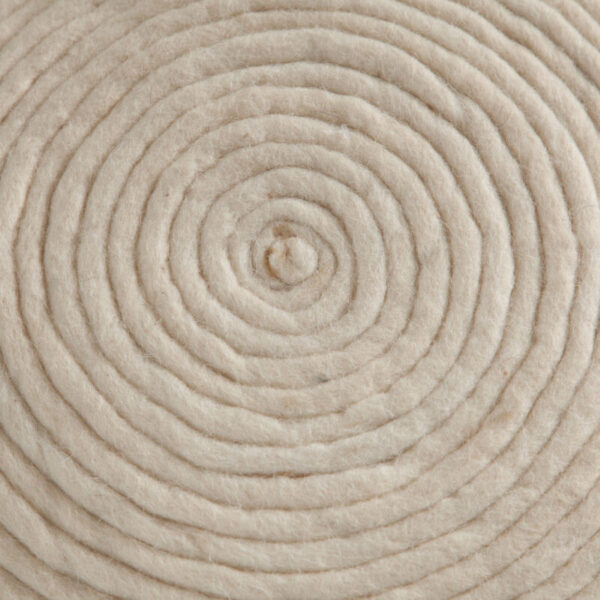 White Dyed Natural Wool Pouf By Diamond Sofa 9