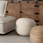 White Dyed Natural Wool Pouf By Diamond Sofa 14