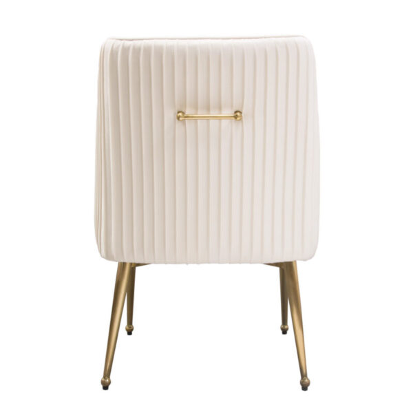 Brushed Gold Cream Velvet Quinn Chair By Diamond Sofa 11