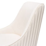 Brushed Gold Cream Velvet Quinn Chair By Diamond Sofa 18