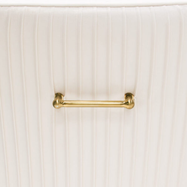 Brushed Gold Cream Velvet Quinn Chair By Diamond Sofa 13