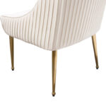 Brushed Gold Cream Velvet Quinn Chair By Diamond Sofa 20