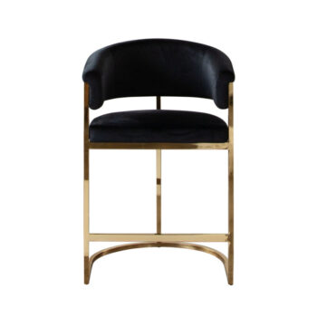 Gold Black Velvet Solstice Chair By Diamond Sofa