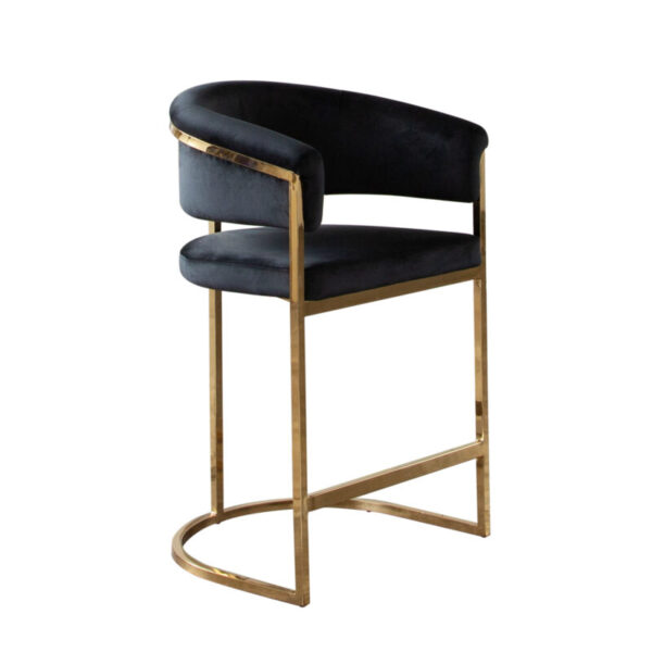 Gold Black Velvet Solstice Chair By Diamond Sofa 9