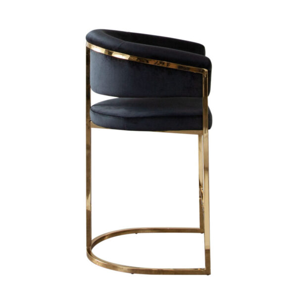 Gold Black Velvet Solstice Chair By Diamond Sofa 10