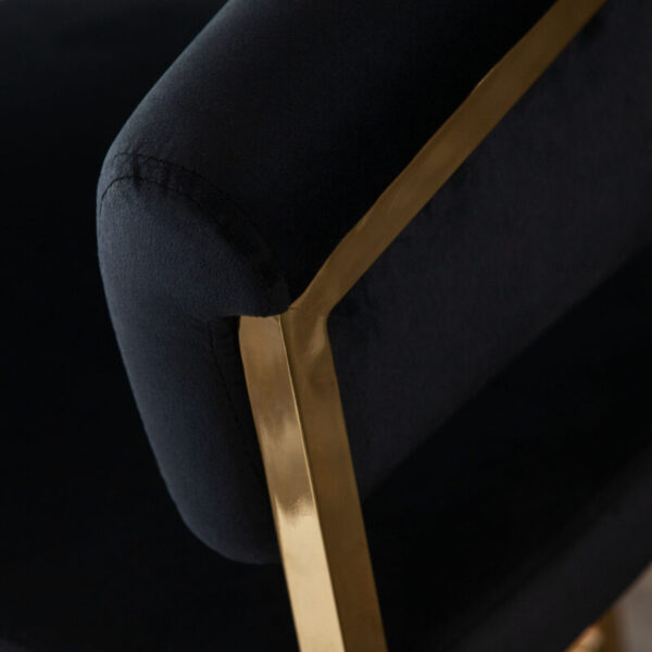 Gold Black Velvet Solstice Chair By Diamond Sofa 12