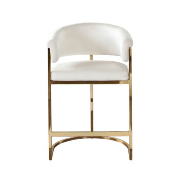Gold Cream Velvet Solstice Chair By Diamond Sofa