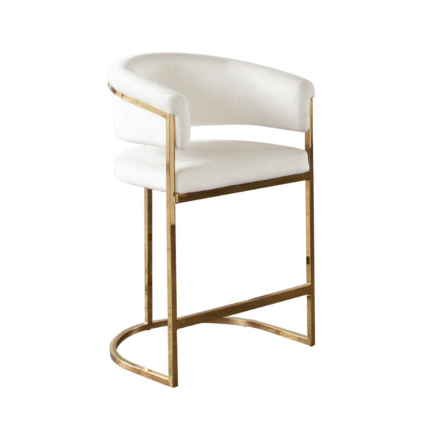 Gold Cream Velvet Solstice Chair By Diamond Sofa 10