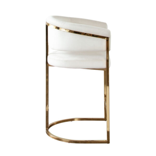 Gold Cream Velvet Solstice Chair By Diamond Sofa 11