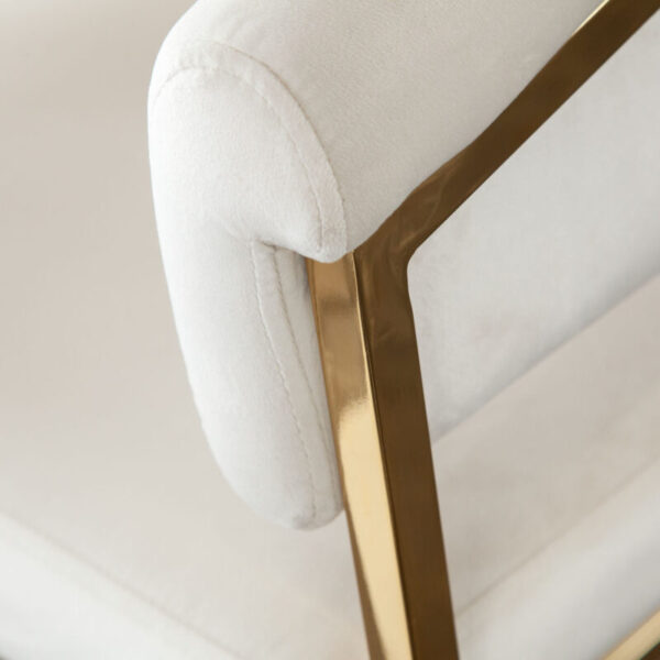 Gold Cream Velvet Solstice Chair By Diamond Sofa 13