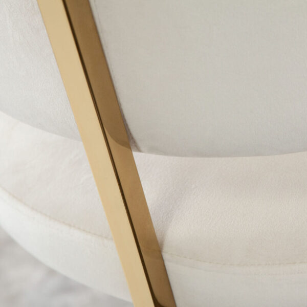 Gold Cream Velvet Solstice Chair By Diamond Sofa 14