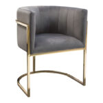 Gray Velvet Pandora Dining Chair by Diamond Sofa 32