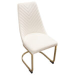 Gold Frame Cream Velvet Vogue Dining Chair By Diamond Sofa 16