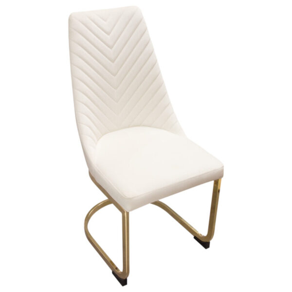 Gold Frame Cream Velvet Vogue Dining Chair By Diamond Sofa 10