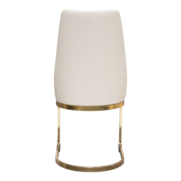 Gold Frame Cream Velvet Vogue Dining Chair By Diamond Sofa 11