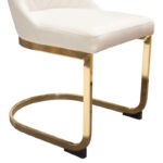 Gold Frame Cream Velvet Vogue Dining Chair By Diamond Sofa 20