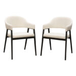 Cream Fabric Adele Dining Chair By Diamond Sofa 14