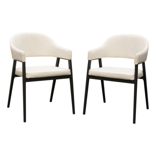 Cream Fabric Adele Dining Chair By Diamond Sofa 9