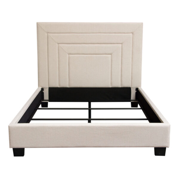 Cream Fabric Arden Low Profile Bed By Diamond Sofa 10