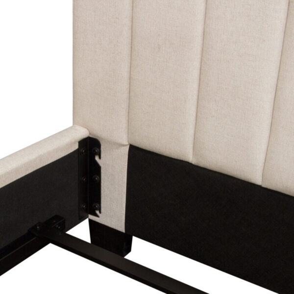 Cream Fabric Arden Low Profile Bed By Diamond Sofa 12
