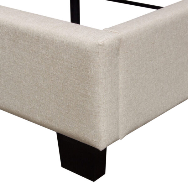 Cream Fabric Arden Low Profile Bed By Diamond Sofa 13