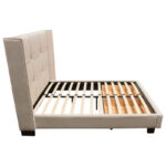 Sand Fabric Beverly Platform Bed w/ Footboard Storage By Diamond Sofa 26