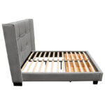 Sand Fabric Beverly Platform Bed w/ Footboard Storage By Diamond Sofa 30