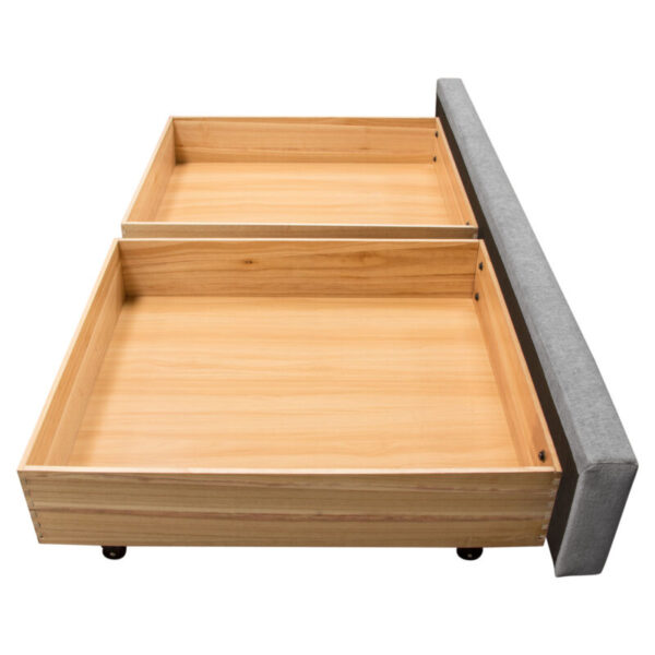 Sand Fabric Beverly Platform Bed w/ Footboard Storage By Diamond Sofa 22