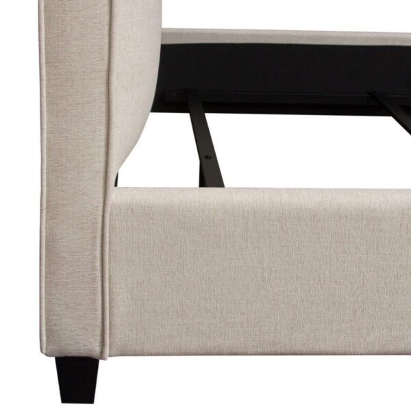 Sand Fabric Devon Low Profile Bed By Diamond Sofa 16