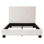 Light Cream Velvet Vogue Low Profile Bed By Diamond Sofa Luxury Bedroom Furniture Mobilia Cleopatra 16 Light Cream Velvet Vogue Low Profile Bed By Diamond Sofa 16