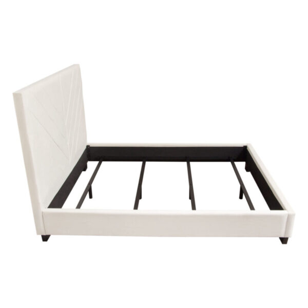 Light Cream Velvet Vogue Low Profile Bed By Diamond Sofa 11